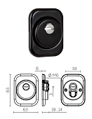 Броненакладка Fuaro DEF.XL/K-EXT.4286 BL-24 (прямоугольная, черный)