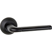 Дверная ручка B2B 503-08 на круглой розетке (Black черный)