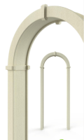 Арка полукруглая мил.орех, покрытие ПВХ (200тс*1210шп, 2200в, вариант 1-ый )