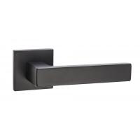 Дверная ручка Куббаито на квадратной розетке СЛИМ (черный, арт. INAL 541-03 slim B)