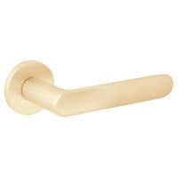 Дверная ручка H-40135-A на круглой розетке Slim (34142, GMS сатинированное золото)