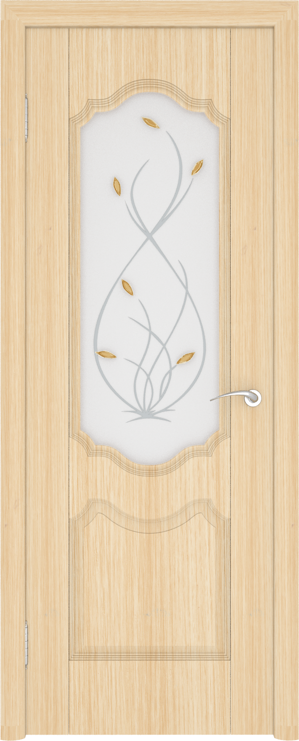 ***ДО 70 Орхидея беленый дуб Ростра, ПВХ, белое, с худ.рис. и фьюзингом, ЛОТ 0152730