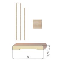 Комплект наличников СВ.ВЕНГЕ ГОР (2шт*2,18м+1шт*1,9м) для Бульдорс, МДФ, шириной 70 мм, покрытие 