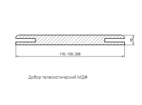 Добор телескопический 150 Горизонт ZADOOR, ЭкоШпон (окаша голд)