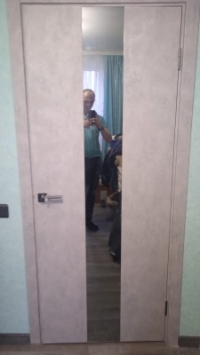 ***ДО 80 Серебро 4 бетон серый, покрытие ПВХ, стекло зеркало серое, ЛОТ 0152397