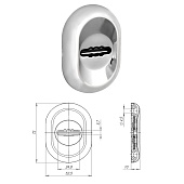 Накладка сувальдная ESC.S-auto.ECO/CRE/OV.13 - 13S eco (автошторка) (овал, хром)
