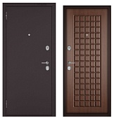 ФЭМЕЛИ ЭКО, МДФ карамель E-112, 2 замка (2050*860, левая, букле шоколад, хром)