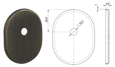 Декоративная накладка ESC.O.SF/OV.474 AB на шток