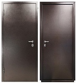 Тульские двери Бригадир ПРО, металл-металл, антик медь. (2050*960, L, левая, без глазка)