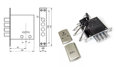 Замок доп. сувальдный 24-108-12