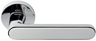 Дверная ручка Prime Паллини Лион PAL-Z09 PC/White, полированный хром/белый