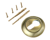 Накладка на цилиндр на круглой розетке РЕНЦ (бронза античная, арт. INET 08 AB)