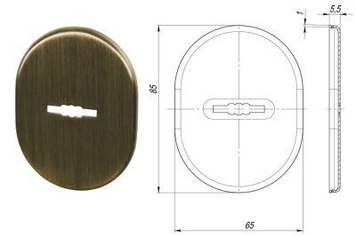 Декоративная накладка ESC.S.SF/OV.475 AB сувальдная