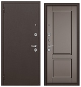 ТРАСТ ЭКО, МДФ Эмаль капучино 9ЕД-1 (2050*960, L, левая, Ночная задвижка, коричневый муар, хром)