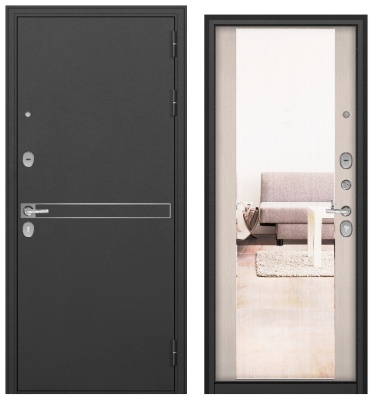 BULDOORS TRUST MASS, D-4, МДФ ларче бьянко 9S-164 зеркало черн муар прав