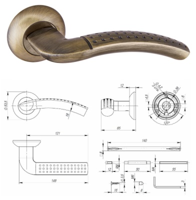 Ручка раздельная R.TL54.LOGICA ABG-6