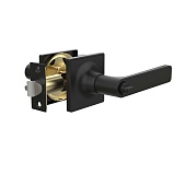 Комплект нажимных ручек с сантехнической защелкой DK710/BL Punto (кноб) (58417, BL черный)