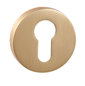 Накладка на цилиндр на круглой розетке РЕНЦ (золото матовое сатинированное, арт. INET 06 SSG)