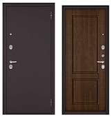 ТРАСТ ЭКО, МДФ орех грецкий 9ЕД-1 (2050*960, правая, Ночная задвижка, букле шоколад, хром)