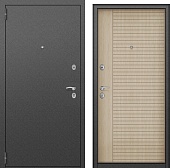 Дверь металл Арета (антик серебро темное/МДФ капучино) (2050*960, левая)