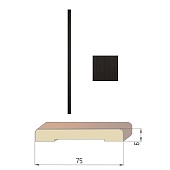 Наличник Бульдорс МДФ , покрытие ПВХ (ларче темный, 75*6, 2300)