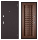 ФЭМЕЛИ ЭКО, МДФ карамель E-112, 2 замка (2050*860, правая, букле шоколад, хром)