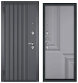 ТРАСТ ЭКО, МДФ Оскуро 9Е-161, МДФ Гриджио 9Е-195 (2050*860, L, левая, Ночная задвижка, букле графит, хром)