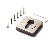 Накладка на цилиндр на квадратной розетке PUERTO (никель матовый, арт. INET AL 02 SN)