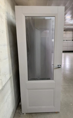 ДО 80 Mantone 4 (RAL 7047), покрытие Эмаль сатинат, графит, стекло 1, правое, исполнение №1М К2760, Образец ЛОТ 19394156