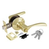 Комплект нажимных ручек с защелкой и ключами DK610 AJAX (кноб) (39515, PB-ЕТ золото)