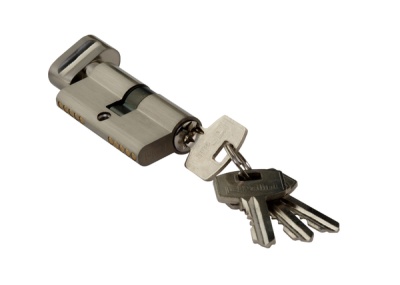 Ключевой цилиндр Паллини Р 60CK SN ключ/вертушка (мат.никель)