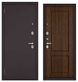 ТРАСТ ЭКО, МДФ орех грецкий 9ЕД-1 (2050*960, левая, Ночная задвижка, букле шоколад, хром)