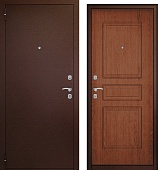 Тульские двери  А3 Монолит..., хром (антик медный, МДФ Золотой дуб) (1950*960, Левая)