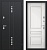 Тульские двери Б45 Термо АРКТИКА  (2050*960, правая, черн. букле,нерж декор, МДФ12мм фреза Б-122,ПВХ белая гладк.фурн хром)