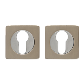 Накладка на квадратной розетке VETTORE, арт. ET 0601 (20394, сатин/хром)
