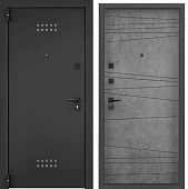 Дверь металл TOREX Х7 PRO (темно-серый букле графит, XL-2, ПВХ БЕТОН ТЁМНО-СЕРЫЙ, X6-32, черн ква (2050*860, L, левая)