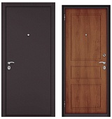 ХОУМ ЭКО ВНУТР ОТКР MP, МДФ дуб золотой 6ВД-2 (внутреннего открывания), 1 замок (2050*960, левая, Ночная задвижка, букле шоколад, хром)