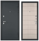 Бульдорс ТРАСТ МАСС, МДФ ларче бьянко 9С-135 (2050*960, правая, букле графит, хром)