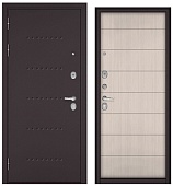 ТРАСТ МАСС, Р-6, МДФ ларче бьянко 9С-135 (2050*960, левая, букле шоколад, хром)