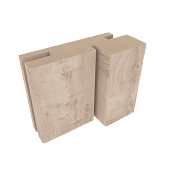 Коробка телескоп., ПВД (CPL) (Альберо) (дуб золотистый, 70*28, 2070, с упл., МДФ, паз 4)