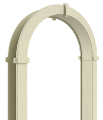 Арка полукруглая орех, покрытие ПВХ