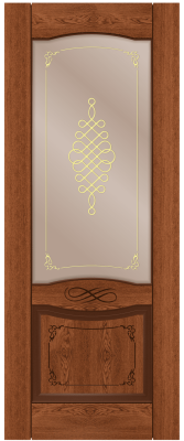 ДП 60*200 Дубрава (шпон НАТУР.ДУБ, тон Коньяк)