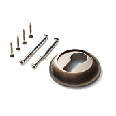 Накладка на цилиндр на круглой розетке PUERTO (бронза античная, арт. INET AL 08 AB)